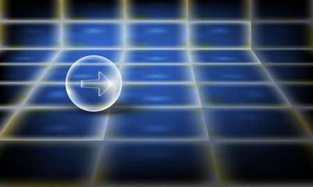 blue abstract vector perspective background with transparent bubble
