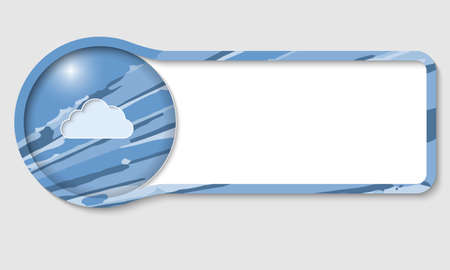 colored text frame for any text and cloudのイラスト素材