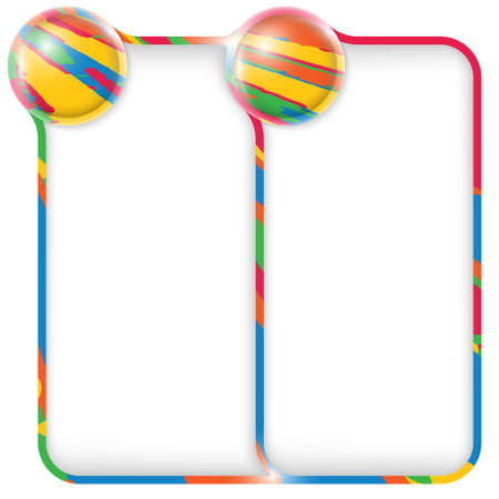 abstract double text frame for any text with patternのイラスト素材