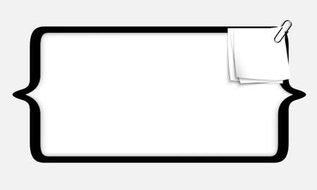 black vector text box with brackets and noteのイラスト素材