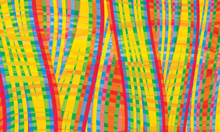 red, yellow; blue; green vector abstract lines