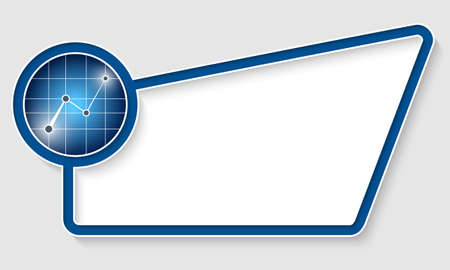 blue abstract box for text with graphのイラスト素材