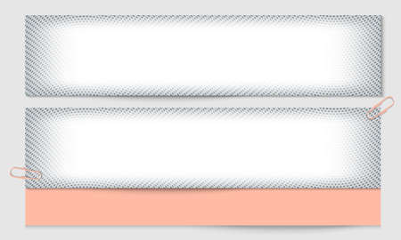 set of two banners with the texture of the dotsのイラスト素材