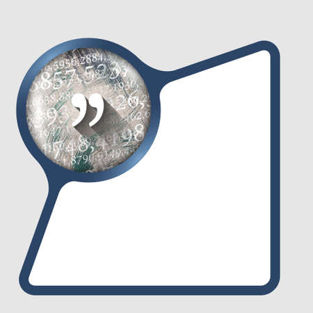 text frame with texture of numbers and quotation markのイラスト素材