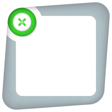 abstract box for entering text with green ban markのイラスト素材