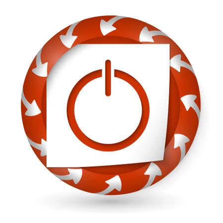 vector abstract icon with arrows and power buttonのイラスト素材