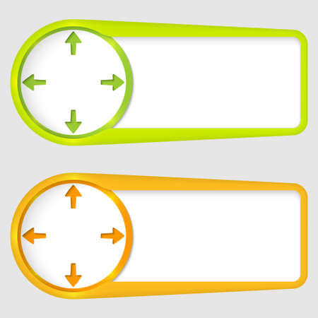 set of two boxes for entering text with arrowsのイラスト素材