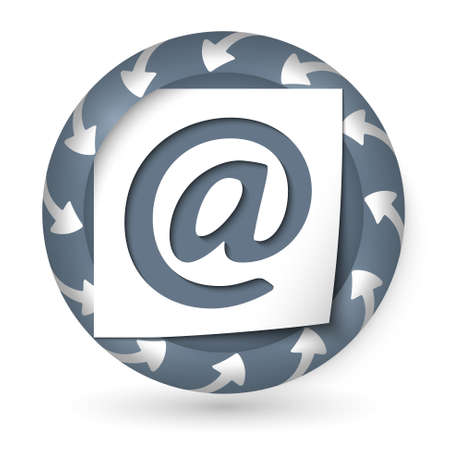 abstract icon with arrows and email iconのイラスト素材