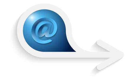 gray box for text with arrow and email iconのイラスト素材