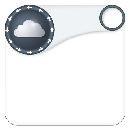 box for entering text with arrows and cloudのイラスト素材
