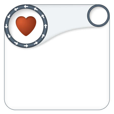 box for entering text with arrows and heartのイラスト素材