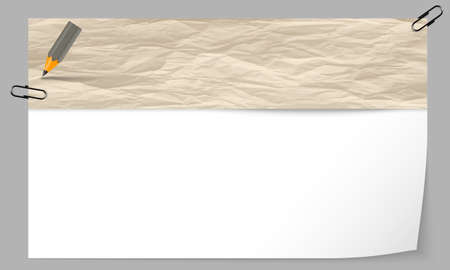 text box with texture of paper and pencilのイラスト素材