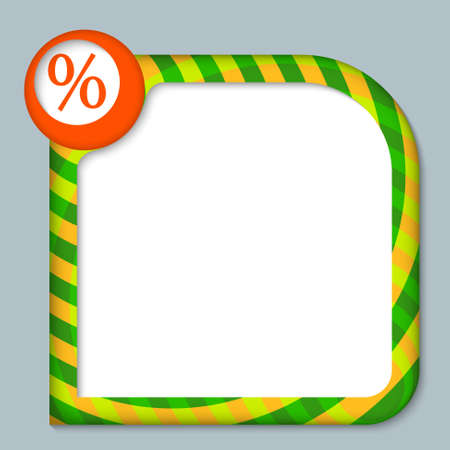 striped frame for entering text with percent symbolのイラスト素材