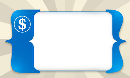 blue square brackets for entering any text with dollar symbolのイラスト素材