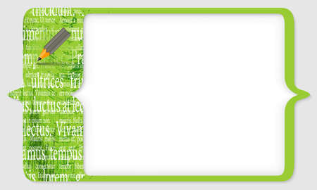 vector abstract square brackets with pencilのイラスト素材