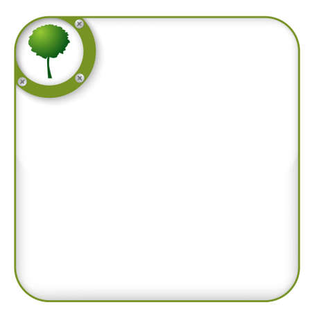 green box for entering text with tree symbolのイラスト素材