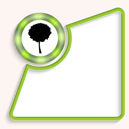 abstract frame for any text with tree symbolのイラスト素材