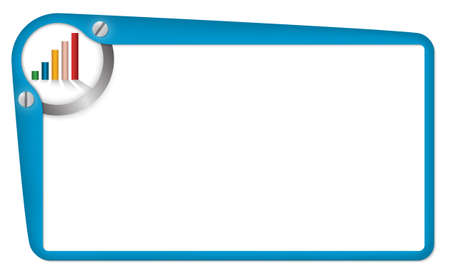 blue box for text with graphのイラスト素材