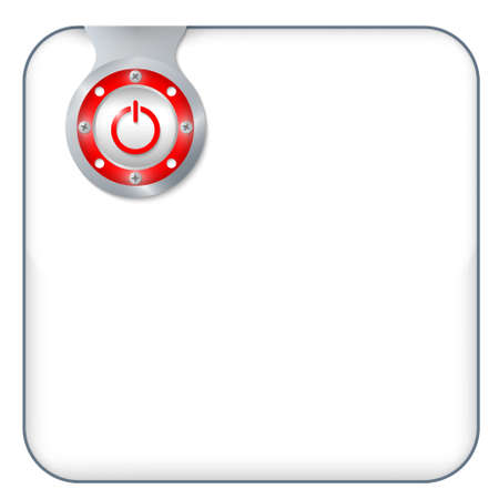 vector box for any text with power buttonのイラスト素材