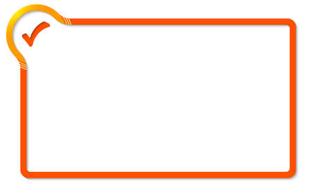 red frame with yellow corner and check boxのイラスト素材