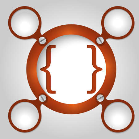 vector circular frame for text and square bracketsのイラスト素材