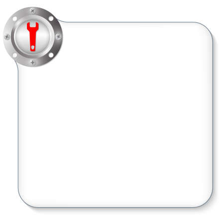 metal frame for any text with spannerのイラスト素材