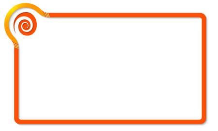 red frame with yellow corner and spiralのイラスト素材