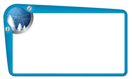 vector box for text with Christmas landscapeのイラスト素材