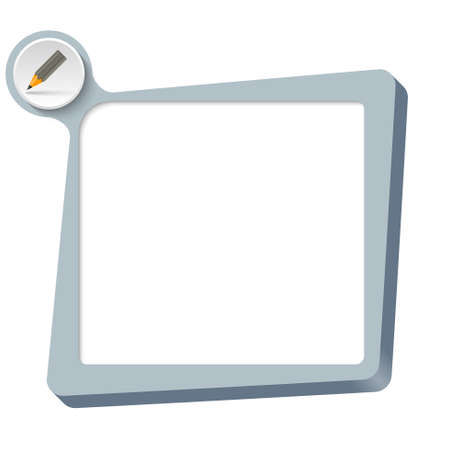 vector text box for any text with pencilのイラスト素材