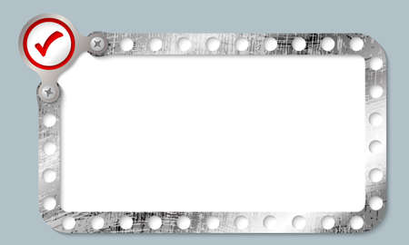 metal frame for any text with check boxのイラスト素材