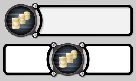 dark frames for any text and coinのイラスト素材