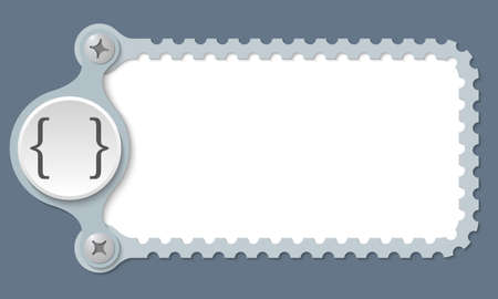 vector perforated frame and square bracketsのイラスト素材