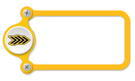 vector frame with screws and arrowのイラスト素材