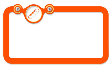 text frame for any text and paper clipのイラスト素材