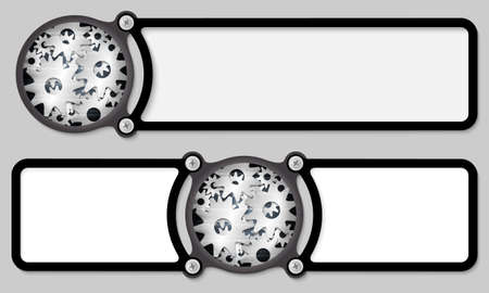 dark frames for any text and cogwheelsのイラスト素材