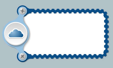 vector perforated frame and cloudのイラスト素材