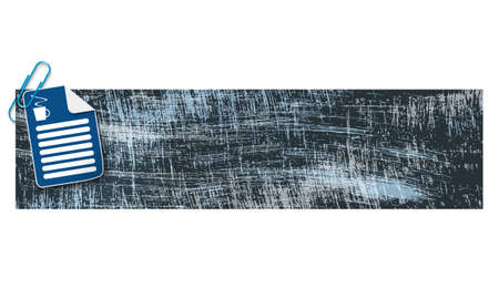 banner with scratches background and document iconのイラスト素材