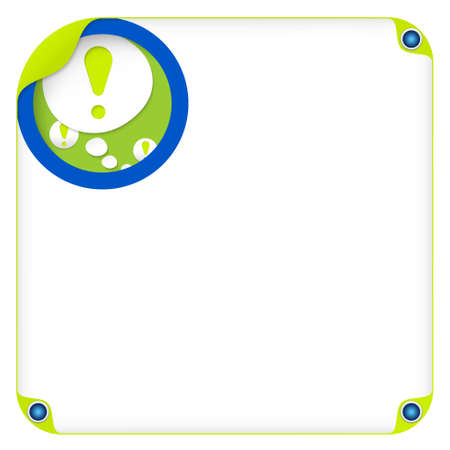 color box for entering text and speech bubble and exclamation markのイラスト素材