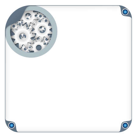 color box for entering text and cogwheelsのイラスト素材