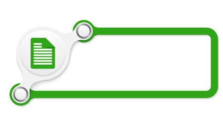vector green box for your text and document iconのイラスト素材