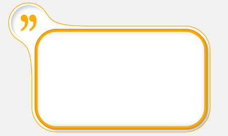 yellow frame for your text and quotation markのイラスト素材
