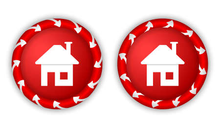 set two icons with arrows and home symbolのイラスト素材