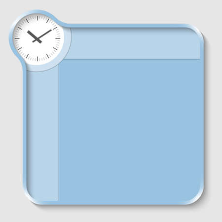 blue text box for entering text and watchesのイラスト素材