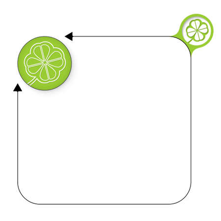 Abstract frame for your text and cloverleafのイラスト素材