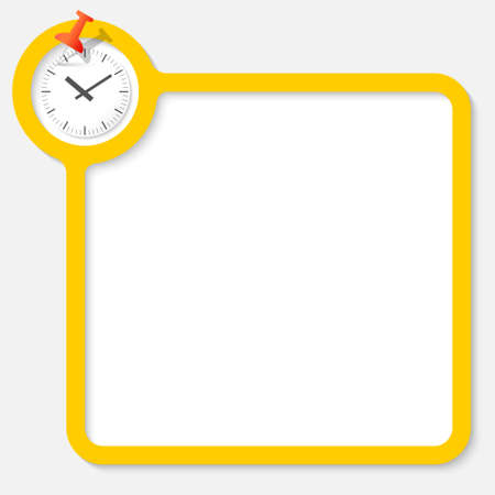 Yellow frame for your text and watchesのイラスト素材