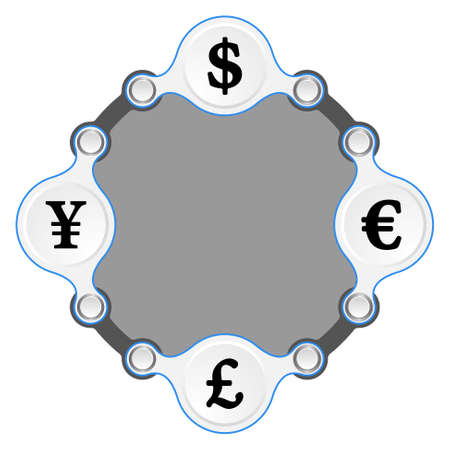 circular frame for your text and currency symbolsのイラスト素材