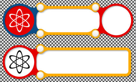 Two vector abstract frames for your text and science symbolのイラスト素材