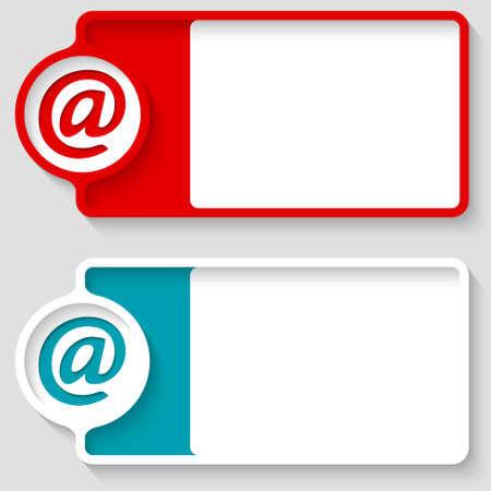 Colored boxes for your text and email iconのイラスト素材