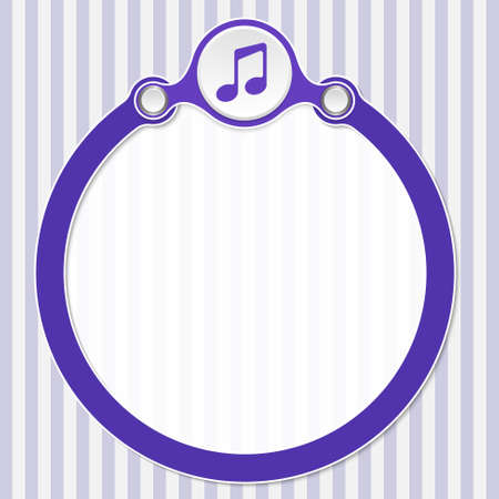 Circular frame for your text and music symbolのイラスト素材