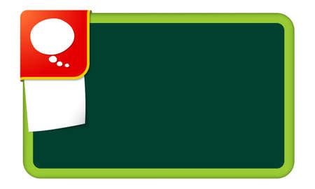 Abstract frame for your text with red corner and speech bubbleのイラスト素材